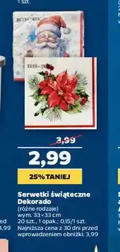 Netto Serwetki świąteczne 33 x cm Dekorado oferta