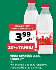 Netto Mleko Koneckie 3,5% Polmlek** 1 l oferta