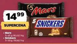 Netto Mars (5x45g) Snickers (5x50g) oferta