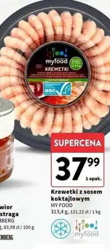 Intermarche Krewetki z sosem koktajlowym w pierścieniach Myfood oferta