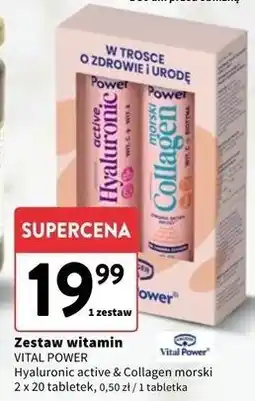 Intermarche Tabletki musujące active hyaluronic + collagen morski Kruger oferta