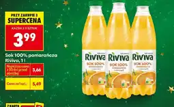 Biedronka Sok 100% pomarańcza Riviva oferta