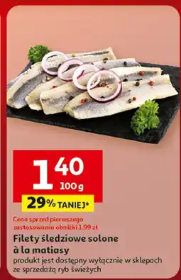 Auchan Filety śledziowe solone à la matiasy Auchan oferta
