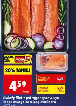 Biedronka Swieży filet z pstrąga tęczowego łososiowego ze skórą Marinero oferta