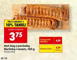 Biedronka Hot dog z parówką oferta
