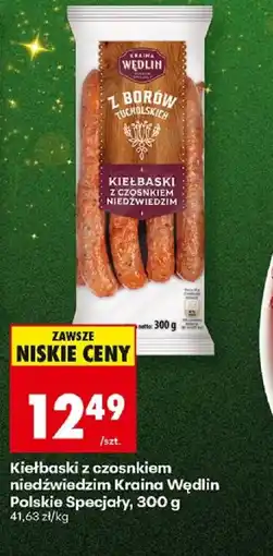 Biedronka Kiełbaski z czosnkiem niedźwiedzim oferta