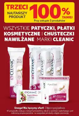 Kaufland Patyczki, Płatki Kosmetyczne i Chusteczki Nawilżane Cleanic oferta