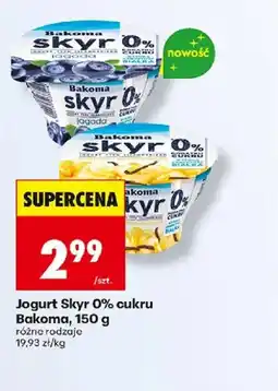 Biedronka Jogurt Skyr 0% cukru oferta