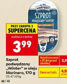 Biedronka Szprot podwędzany „Winter” w oleju Marinero oferta