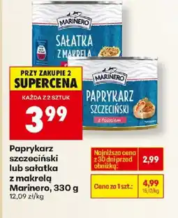 Biedronka Paprykarz szczeciński lub sałatka z makrelą Marinero oferta