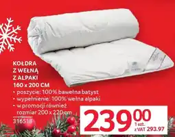 Selgros Kołdra z wełną z alpaki oferta