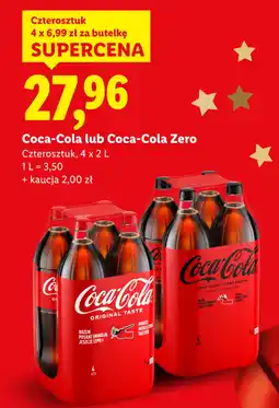 Lidl Coca-Cola lub Coca-Cola Zero, czterosztuk oferta