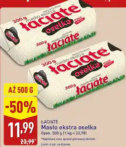 ALDI Masło ekstra Łaciate Osełka oferta