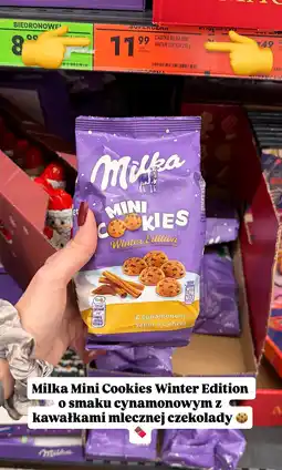 Biedronka Ciastka Milka Mini Cookies Winter Edition z cynamonem oferta