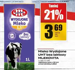 Supeco Mleko Wydojone UHT 1,5% tłuszczu 1L MLEKOVITA oferta