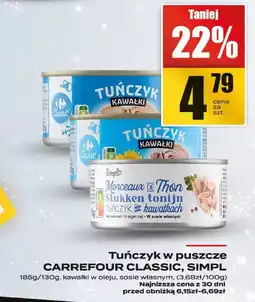 Supeco Tuńczyk w puszce CARREFOUR CLASSIC, SIMPL oferta