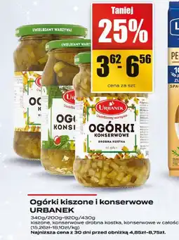 Supeco Ogórki kiszone i konserwowe URBANEK oferta