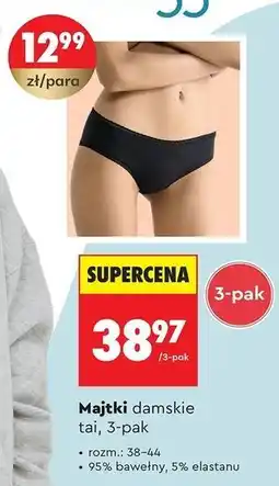 Biedronka Majtki damskie 3-pak oferta