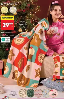 Biedronka Koc flanelowy oferta