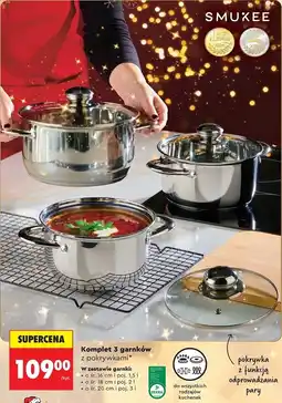 Biedronka Komplet 3 garnków oferta