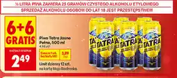 Biedronka Piwo tatra jasne pełne oferta