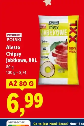 Lidl Chipsy jabłkowe XXL Alesto oferta