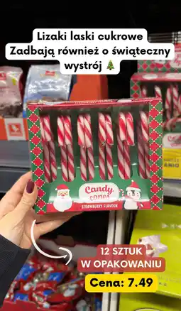 Kaufland Lizaki cukrowe o smaku truskawkowym, 12 szt. Candy Canes oferta