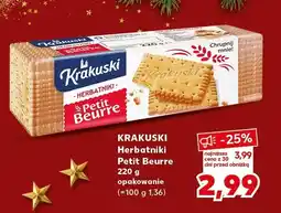 Kaufland Herbatniki Petit Beurre Krakuski 220 g opakowanie oferta