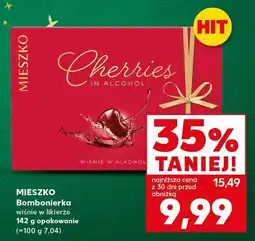 Kaufland Bombonierka wiśnie w likierze Mieszko 142 g opakowanie oferta