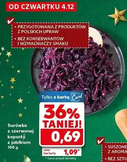 Kaufland Surówka z czerwonej kapusty z jabłkiem Kaufland oferta