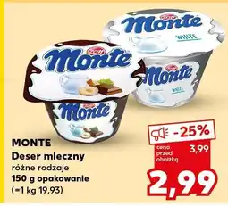 Kaufland Deser mleczny różne rodzaje MONTE oferta