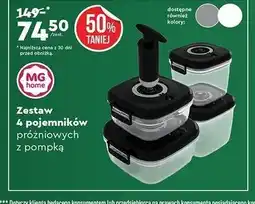 Biedronka Zestaw 4 pojemników próżniowych z pompką oferta