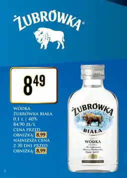 Dino Wódka Żubrówka Biała 0,1 L oferta