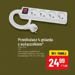 Polomarket Przedłużacz 4 gniazda z wyłącznikiem oferta