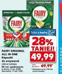 Kaufland FAIRY ORIGINAL ALL IN ONE Kapsułki do zmywarek oferta