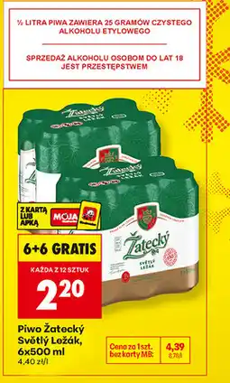 Biedronka Piwo Žatecky 6x500ml 6+6 Gratis oferta