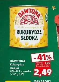 Kaufland Dawtona kukurydza słodka oferta