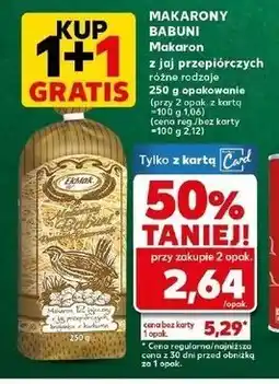Kaufland Makarony Babuni, makaron z jaj przepiórczy oferta