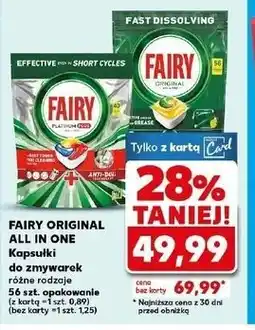 Kaufland Fairy Original All in One kapsułki do zmywarki oferta