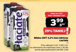 Netto Mleko UHT 3,2% bez laktozy Łaciate oferta