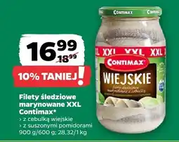 Netto Filety śledziowe marynowane XXL Contimax (z cebulką wiejską, z suszonymi pomidorami) oferta