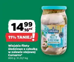 Netto Wiejskie filety śledziowe z cebulką w zalewie olejowej Corsarro oferta