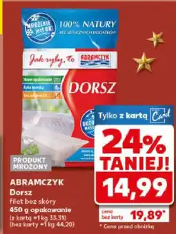 Kaufland Filet z Dorsza bez skóry 480 g opakowanie ABRAMCZYK oferta