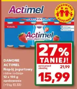 Kaufland Napój jogurtowy Actimel różne rodzaje 8x100 g opakowanie Danone Actimel oferta