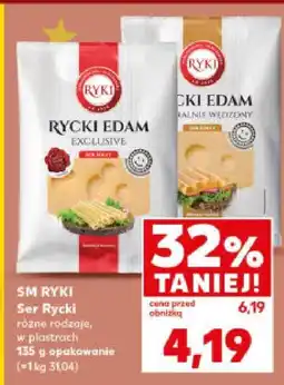 Kaufland Ser Ryki różne rodzaje w plasterkach 135 g opakowanie SM Ryki oferta