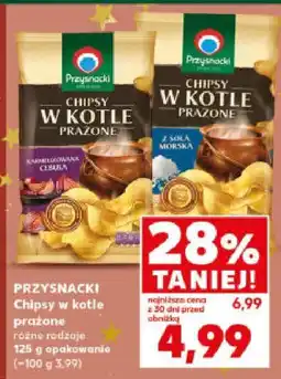 Kaufland Chipsy Przysnacki w kotle prażone różne rodzaje oferta