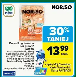 Carrefour Market Krewetki gotowane bez głowy NORSO oferta