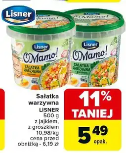 Carrefour Market Sałatka warzywna Lisner O Mamo! z jajkiem z groszkiem oferta