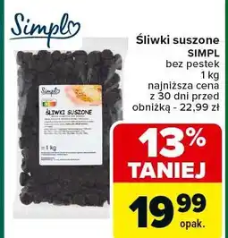 Carrefour Market Śliwki suszone SIMPL bez pestek 1 kg oferta