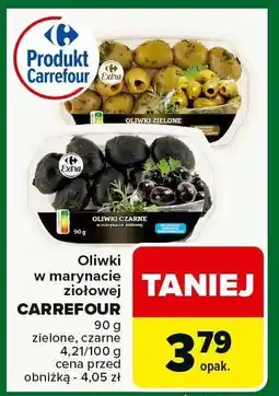 Carrefour Market Oliwki w marynacie ziołowej CARREFOUR zielone, czarne oferta
